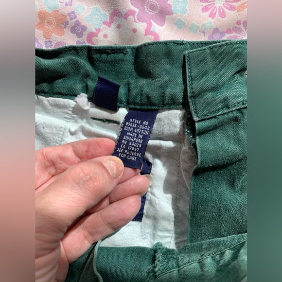 Vintage 80s GAP green shorts waist 36 - Picture 3 of 8